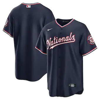 mens nike navy washington nationals alternate replica team 